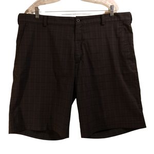 Nike golf shorts mens sz 40 black Plaid dri-fit